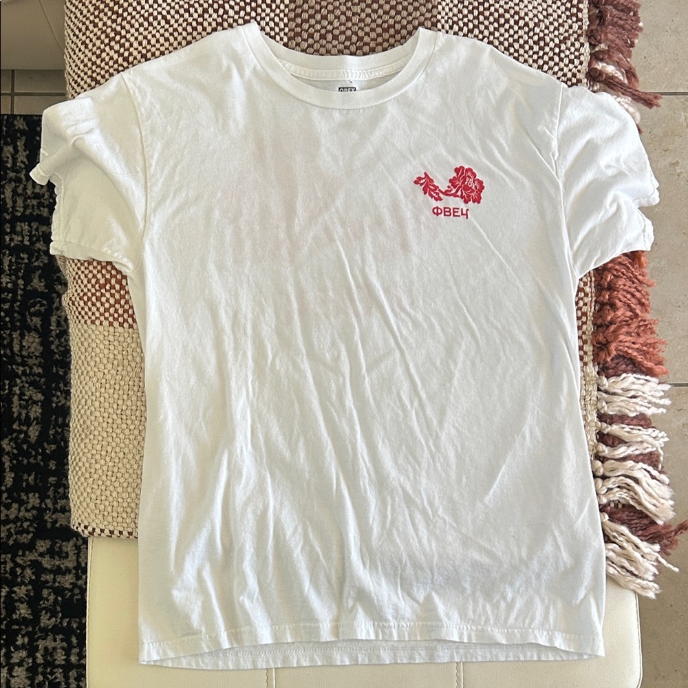 Obey White Tee with Red Graphic
